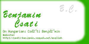 benjamin csati business card